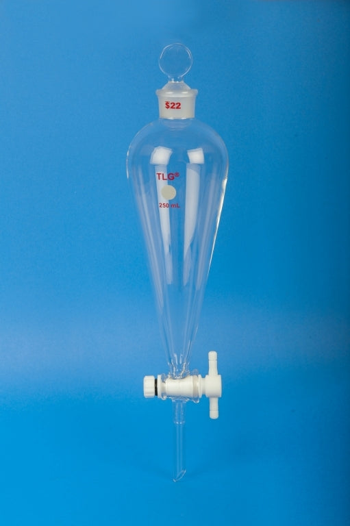 Sep. funnel, teflon, 60 ml, #16 stopper