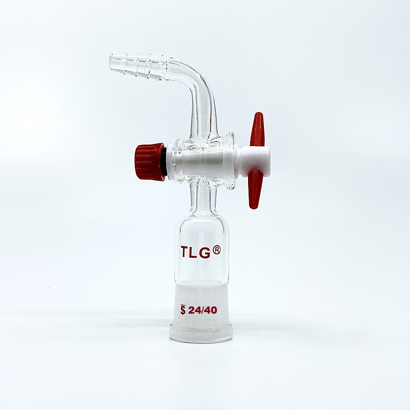 Adapter, tubing, angled, stopcock, 24/40, female