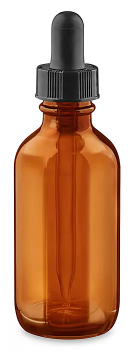 Glass Dropper Bottles, Amber, 60 mL, sold individually