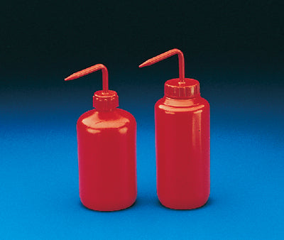 Red Wash Bottles, 500 ml, Opaque