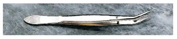 Forceps, 140 mm, bent, sold individually
