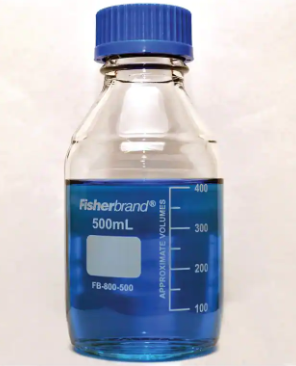 Jar Glass, Reusable Glass Media/Blue Cap 500mL