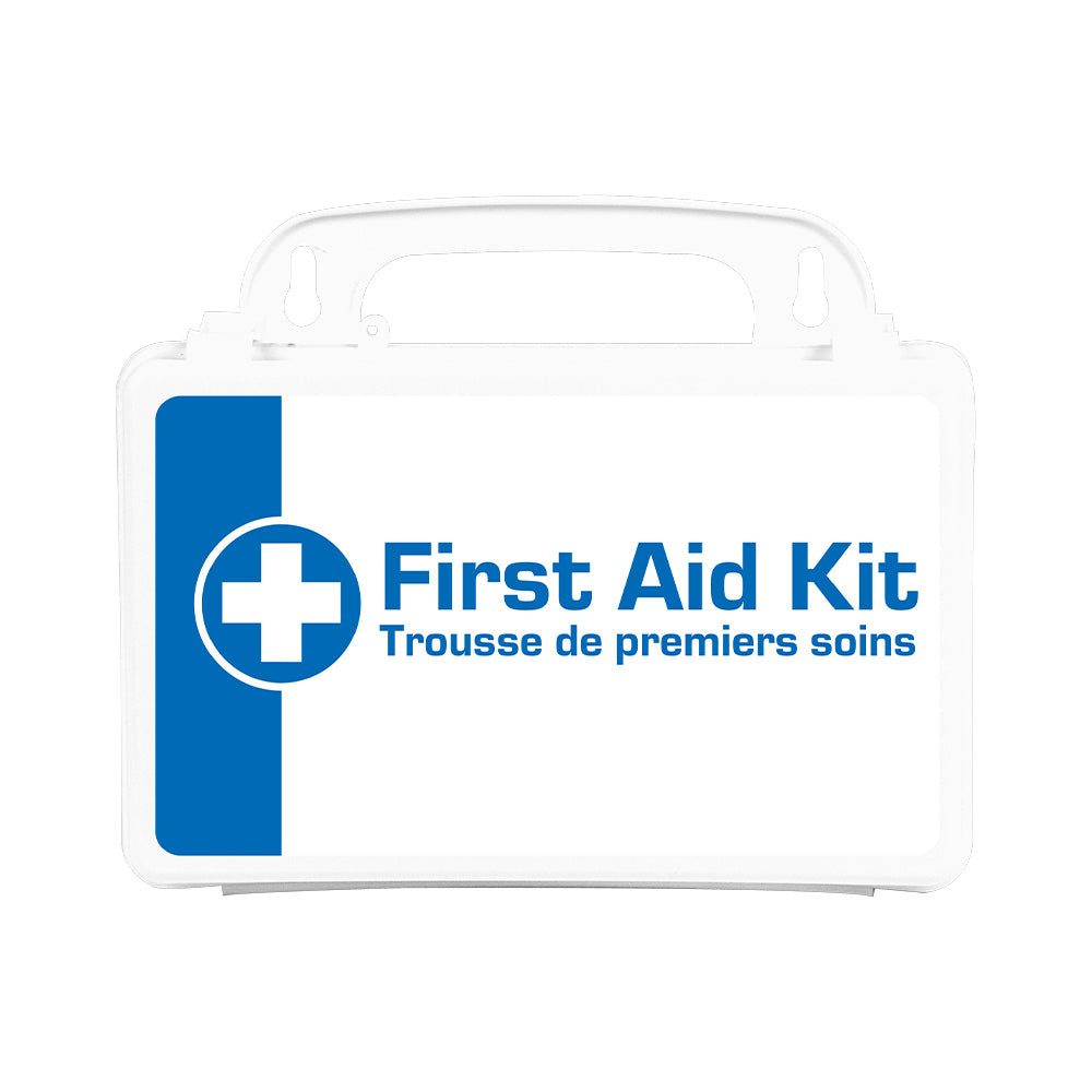 First Aid Box Plastic- White,(8" x 5" x 3")