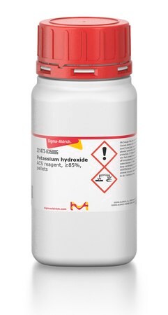 Potassium hydroxide, ACS, 500/unit